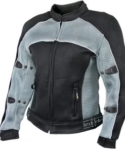 Motorcycle Jackets Xelement CF507 Women's'Guardian' Black And Grey Mesh Jacket With X-Armor Protection