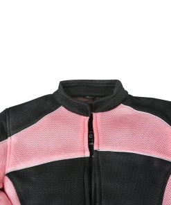 Xelement CF508 Women's'Guardian' Black And Pink Mesh Jacket With X-Armor Protection