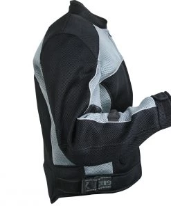 Motorcycle Jackets Xelement CF511 Men's'Guardian' Black And Silver Mesh Sports Jacket With X-Armor Protection