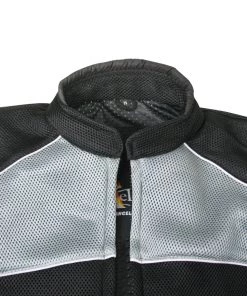 Motorcycle Jackets Xelement CF511 Men's'Guardian' Black And Silver Mesh Sports Jacket With X-Armor Protection