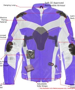 Motorcycle Jackets Xelement CF-6019-66 Men's 'Invasion' Neon Green Textile Armored Motorcycle Jacket