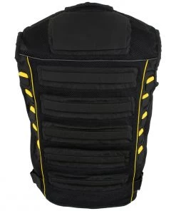 Motorcycle Vests Xelement CF244 Men's'Delta' Black Padded Tri-Tex Fabric And Mesh Vest