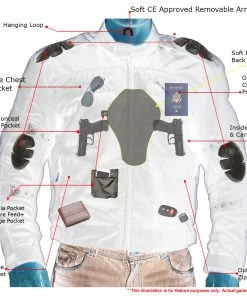 Xelement CF380 Men's 'Devious' Black Mesh Jacket With CE X-Armor Protection