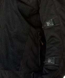 Xelement CF380 Men's'Devious' Black Mesh Jacket With CE X-Armor Protection