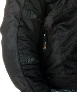Xelement CF380 Men's'Devious' Black Mesh Jacket With CE X-Armor Protection