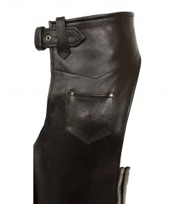 Hot Leathers CHK1001 Kid’s/Children Classic Black Leather Chaps