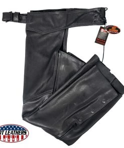 Hot Leathers CHL5001 Ladies Black USA MADE Leather Chaps Motorycle Pants & Chaps