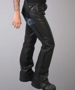 Hot Leathers CHL5001 Ladies Black USA MADE Leather Chaps Motorycle Pants & Chaps