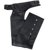 Hot Leathers CHM1001 Best Selling Black Fully Lined Unisex Leather Chaps Motorcycle Pants & Chaps