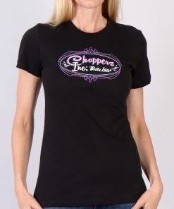 Hot Leathers Official Billy Lane's Choppers Inc CIL1008 Spark Plug Ladies Black T-Shirt