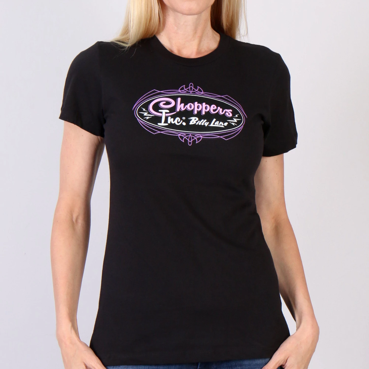 Hot Leathers Official Billy Lane's Choppers Inc CIL1008 Spark Plug Ladies Black T-Shirt