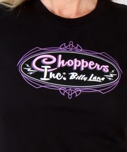 Hot Leathers Official Billy Lane's Choppers Inc CIL1008 Spark Plug Ladies Black T-Shirt