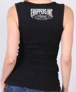 Hot Leathers Official Billy Lane's Choppers Inc CIL2007 Distressed Ladies Black Tank Top Riding Gear