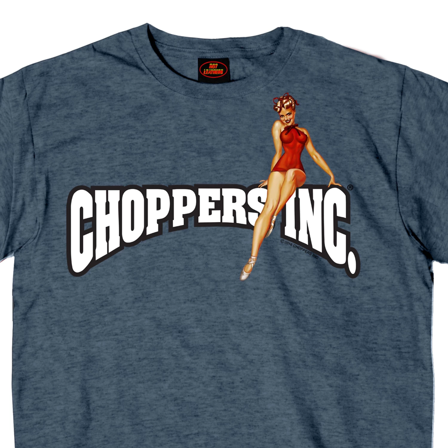 Hot Leathers Riding Gear Official Billy Lane's Choppers Inc CIM1003 Men’s Classic Pinup Heather Navy T-Shirt