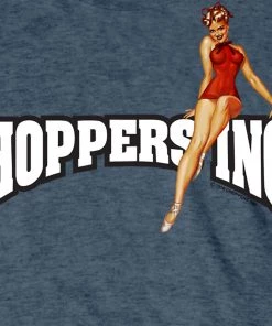 Hot Leathers Riding Gear Official Billy Lane's Choppers Inc CIM1003 Men’s Classic Pinup Heather Navy T-Shirt