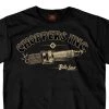 Hot Leathers Riding Gear Official Billy Lane's Choppers Inc CIM1005 Men’s Spark Plug Black T-Shirt