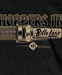 Hot Leathers Riding Gear Official Billy Lane's Choppers Inc CIM1005 Men’s Spark Plug Black T-Shirt