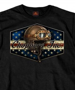 Hot Leathers Riding Gear Official Billy Lane's Choppers Inc CIM1017 Men’s Vintage Goggles Black T-Shirt