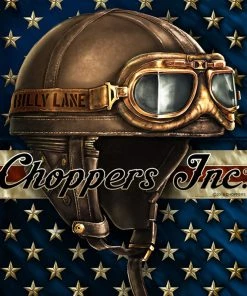 Hot Leathers Riding Gear Official Billy Lane's Choppers Inc CIM1017 Men’s Vintage Goggles Black T-Shirt