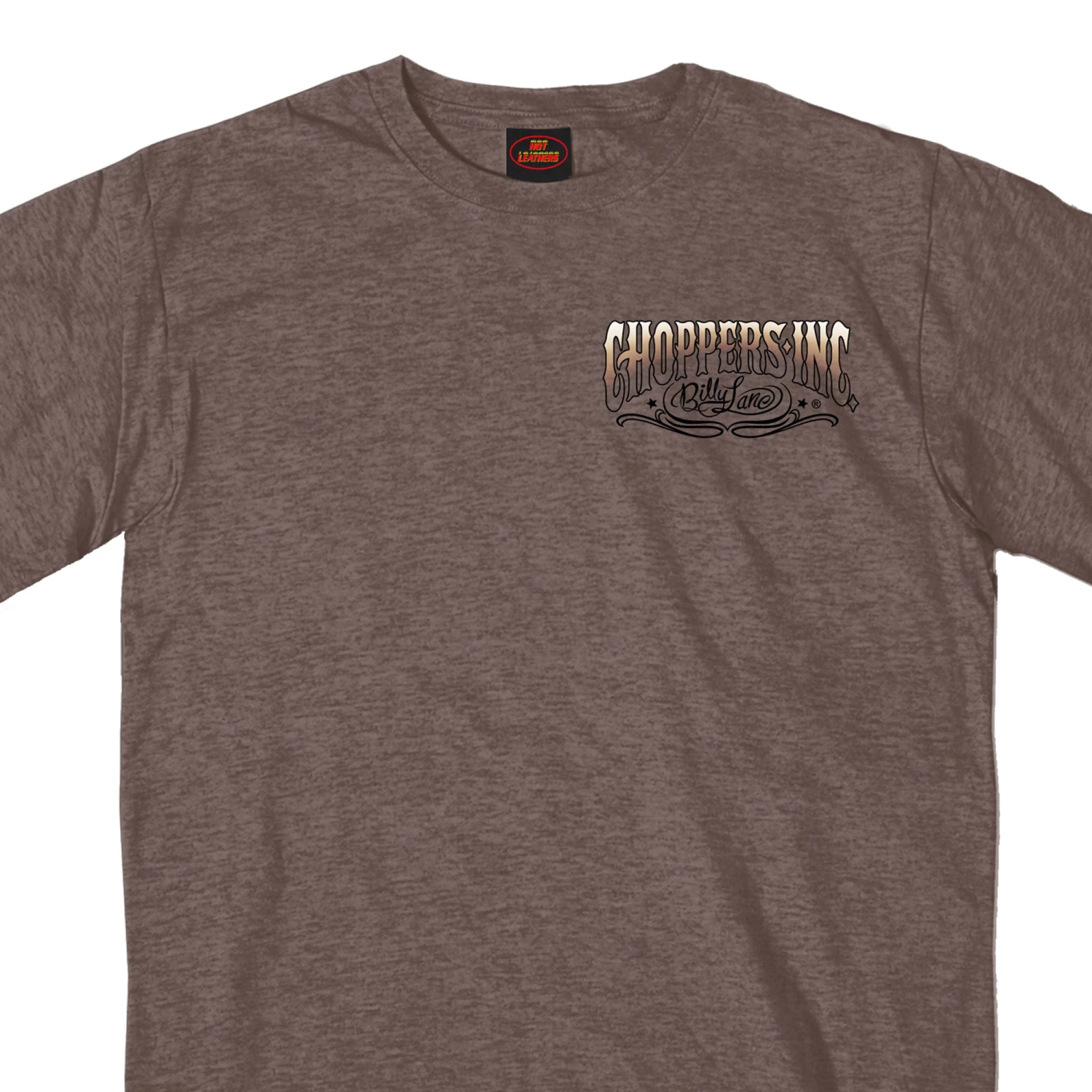 Hot Leathers Riding Gear Official Billy Lane's Choppers Inc CIM1028 Men’s Motor Two Sided Heather Brown T-Shirt