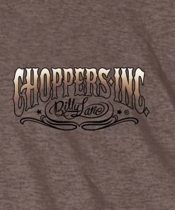 Hot Leathers Riding Gear Official Billy Lane's Choppers Inc CIM1028 Men’s Motor Two Sided Heather Brown T-Shirt