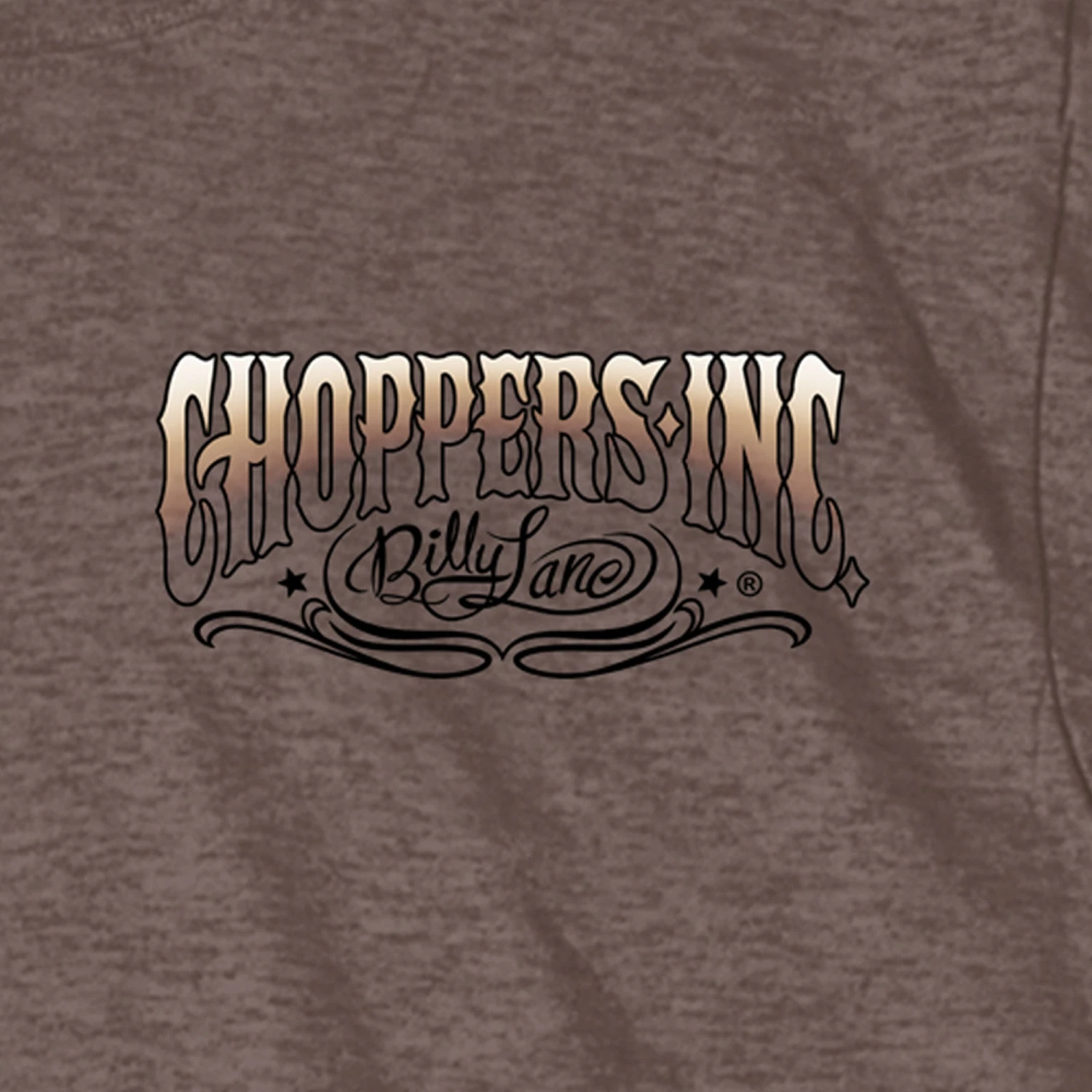 Hot Leathers Riding Gear Official Billy Lane's Choppers Inc CIM1028 Men’s Motor Two Sided Heather Brown T-Shirt