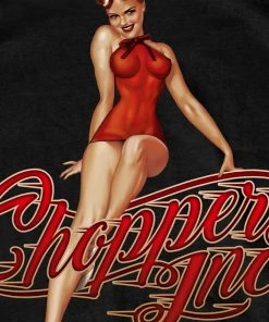 Hot Leathers Riding Gear Official Billy Lane's Choppers Inc CIM1031 Men’s Pinup Racer Black T-Shirt