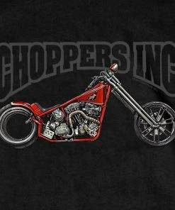 Hot Leathers Riding Gear Official Billy Lane's Choppers Inc CIM1032 Men’s Hubless Chopper Double Sided Black T-Shirt