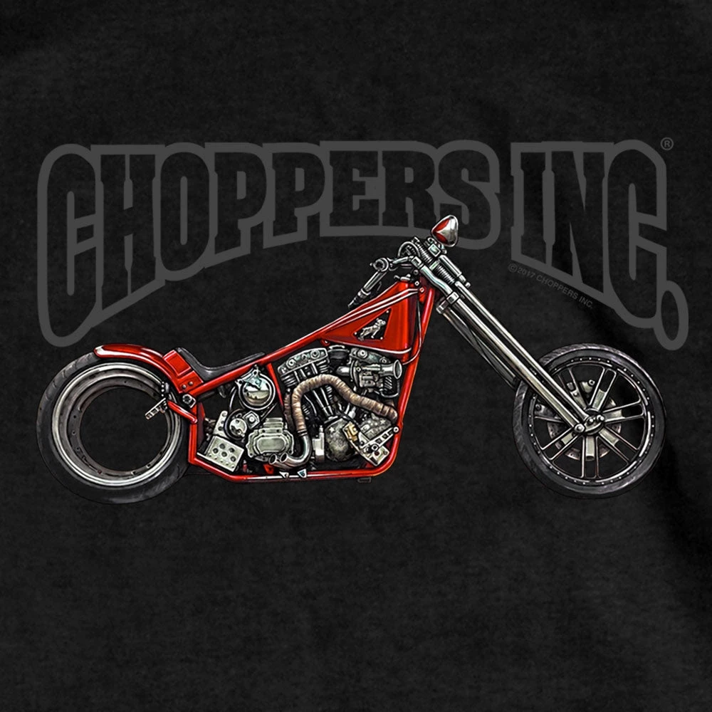 Hot Leathers Riding Gear Official Billy Lane's Choppers Inc CIM1032 Men’s Hubless Chopper Double Sided Black T-Shirt