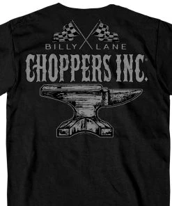 Hot Leathers Official Billy Lane's Choppers Inc CIM1033 Men’s Chopper's Inc Anvil Black T-Shirt Riding Gear