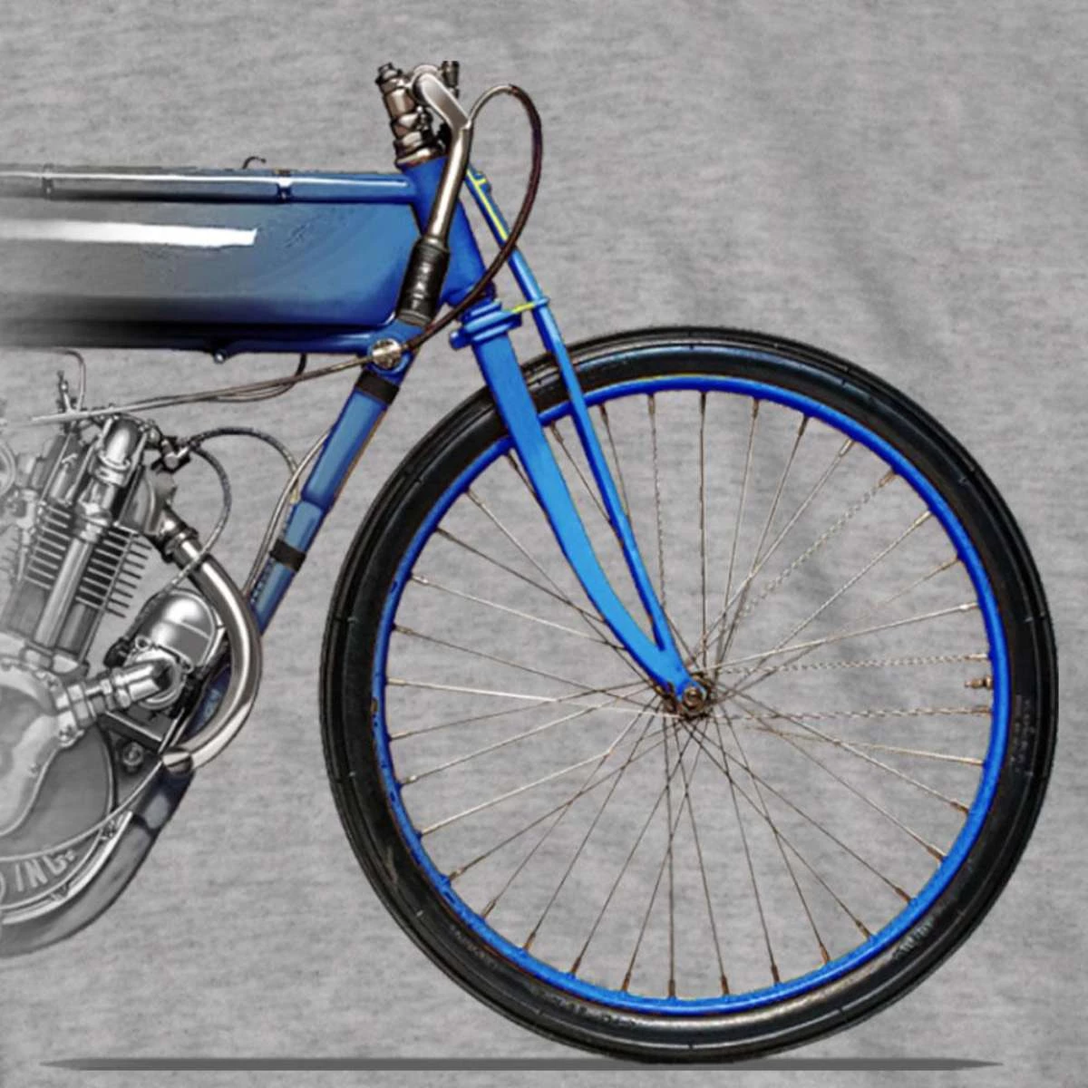 Hot Leathers CIM1034 Official Billy Lane's Choppers Ink. Bikes Over Time Heather Gray T-shirt Riding Gear