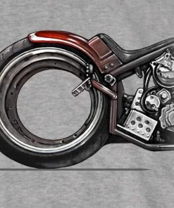 Hot Leathers CIM1034 Official Billy Lane's Choppers Ink. Bikes Over Time Heather Gray T-shirt Riding Gear