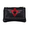 Hot Leathers CPE2001 Reflective Heart With Studs Clip Pouch-8”X5”X1”