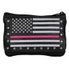 Hot Leathers CPE2102 Embroidered Clip Pouch Purse With Pink Line American Flag