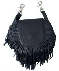 Hot Leathers CPF4002 Ladies Leather Clip Pouch With Fringe Riding Gear