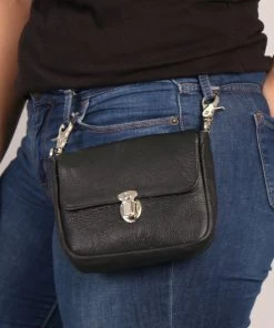 Riding Gear Hot Leathers CPL5003 Black Ladies Leather Clip Pouch