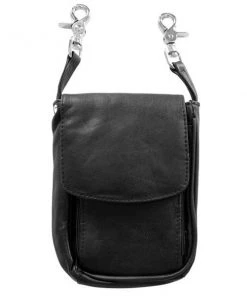 Hot Leathers CPL5012 Black Ladies 3 Pocket Clip Pouch With Strap