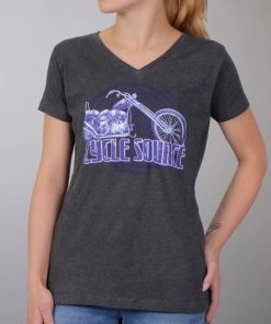 Hot Leathers Official Cycle Source CSL1012 Ladies Chopper Vintage Smoke T-Shirt
