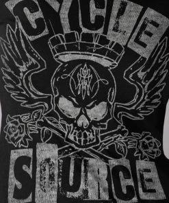 Hot Leathers Official Cycle Source CSL1013 Ransom Ladies Black T-Shirt Riding Gear