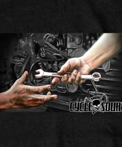 Hot Leathers Riding Gear Official Cycle Source Magazine CSM1005 Men’s Built Not Bought Black T-Shirt