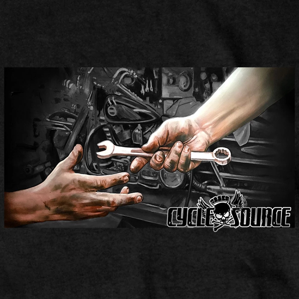 Hot Leathers Riding Gear Official Cycle Source Magazine CSM1005 Men’s Built Not Bought Black T-Shirt