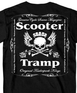 Hot Leathers Official Cycle Source Magazine CSM1008 Men’s Scooter Tramp Black T-Shirt Riding Gear