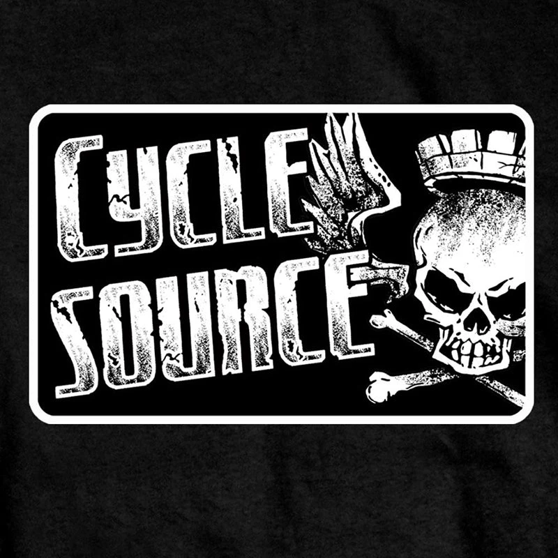 Hot Leathers CSM1015 Official Cycle Source Logo Black T-Shirt Riding Gear