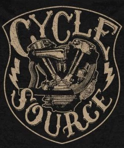 Hot Leathers Official Cycle Source Magazine CSM4011 Men’s Knucklehead Black Hoodie Sweatshirt