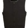Motorcycle Vests Club Vest CVM3038 Men's Black Denim Collarless Motorcycle Vest