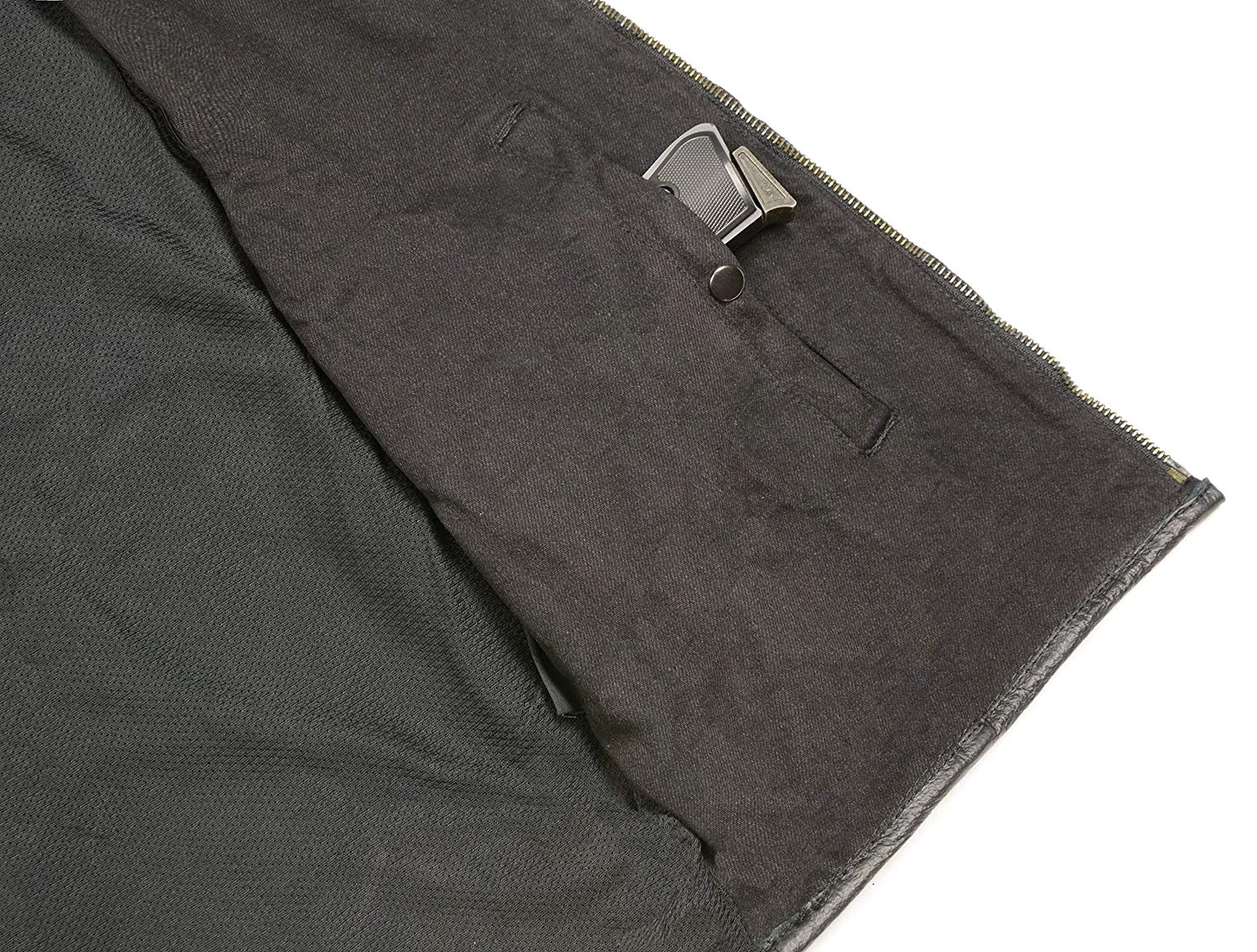 Motorcycle Vests Club Vest CVM3038 Men's Black Denim Collarless Motorcycle Vest