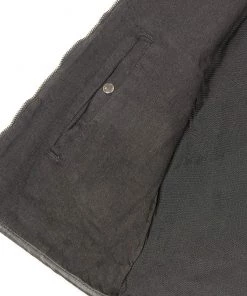 Motorcycle Vests Club Vest CVM3038 Men's Black Denim Collarless Motorcycle Vest