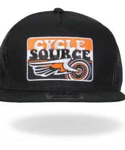 Riding Gear Hot Leathers CYA1004 Official Cycle Source Magazine Stripes Logo Snapback Hat