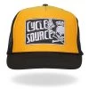 Riding Gear Hot Leathers CYA1005 Official Cycle Source Magazine Logo Gold And Black Snapback Trucker Hat