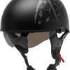Riding Gear Gmax 72-5647 HH-65 'Bravery' Half HelmetMatte Black/Grey